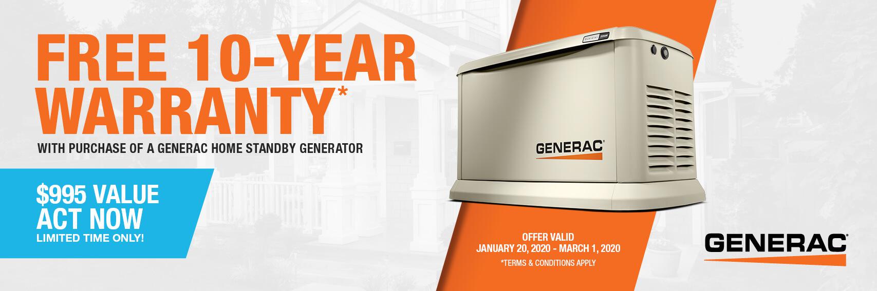 Homestandby Generator Deal | Warranty Offer | Generac Dealer | Coopersburg, PA